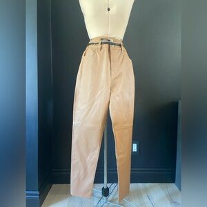 Ralph Lauren black label High Rise Tan Women's leather pants